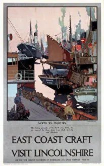 East Coast Craft - Visit Lincolnshire, LNER poster, 1923-1947 East Coast Craft - Visit Lincolnshire, LNER poster, 1923-1947