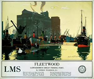 Fleetwood, LMS poster, 1923-1945 Fleetwood, LMS poster, 1923-1945