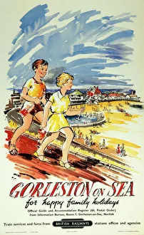 Gorleston-on-Sea, for Happy Family Holidays, BR poster, 1957 Gorleston-on-Sea, for Happy Family Holidays, BR poster, 1957