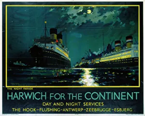 Harwich for the Continent , LNER poster, 1934 Harwich for the Continent , LNER poster, 1934