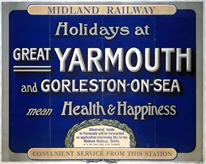Holidays at Great Yarmouth and Gorleston-on-Sea, MR poster, 1923-1947 Holidays at Great Yarmouth and Gorleston-on-Sea, MR poster, 1923-1947