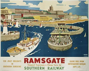 For Jolly Holidays in Southern Sunshine SR poster, Ramsgate, 1939 For Jolly Holidays in Southern Sunshine SR poster, Ramsgate, 1939