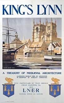 Kings Lynn - A Treasury of Medieval Architecture, LNER poster, 1923-1947 Kings Lynn - A Treasury of Medieval Architecture, LNER poster, 1923-1947