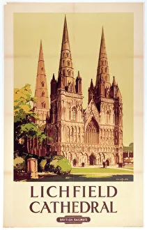 Lichfield Cathedral, BR poster, 1948 Lichfield Cathedral, BR poster, 1948