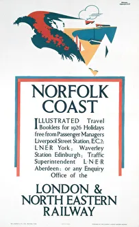 Norfolk Coast - Illustrated Travel Booklets, LNER poster, 1926 Norfolk Coast - Illustrated Travel Booklets, LNER poster, 1926