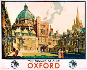 Oxford, GWR poster, 1923-1947 Oxford, GWR poster, 1923-1947
