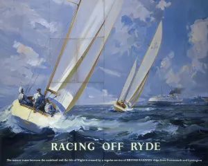 Racing off Ryde, BR poster, 1950s Racing off Ryde, BR poster, 1950s