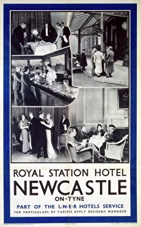 Royal Station Hotel, Newcastle-on-Tyne, LNER poster, 1923-1947 Royal Station Hotel, Newcastle-on-Tyne, LNER poster, 1923-1947