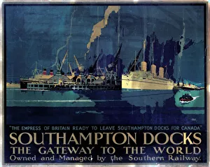 Southampton Docks: the Gateway to the World, SR poster, 1931 Southampton Docks: the Gateway to the World, SR poster, 1931