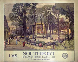 Southport, Englands Seaside Garden City, LMS poster, 1923-1947 Southport, Englands Seaside Garden City, LMS poster, 1923-1947