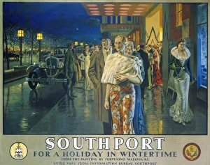 Southport, For a Holiday In Wintertime, LMS poster, 1925 Southport, For a Holiday In Wintertime, LMS poster, 1925